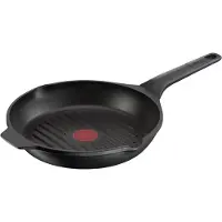 Tefal Robusto Aluguss-Grillpfanne 26 cm E24940, Rund, Schwarz, Aluminium-Guss, Titan, 4 Person(en), Keramik, Gas, Halogen, Induktion, Versiegelte Platte