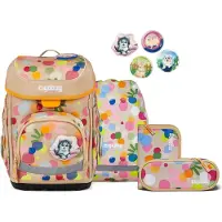 Ergobag Cubo Flower Powbär - 5-teiliges Schulranzenset, Farbe:flower powbär, Größe:OS