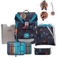 DERDIEDAS ErgoFlex Schulranzenset 5-teilig Ninja Fighter dunkelblau