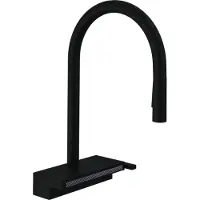 Hansgrohe Aquno Select M81 Einhebel-Küchenmischer 170, Ausziehbrause, 3-jet, sBox, 8 l/min, 73831670, Farbe: Mattschwarz