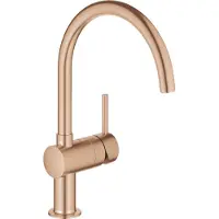 GROHE Minta, Ziehen, Gebürsteter Stahl, Roségold, Hebelgriffe, Einzelbild, 1/2", Typ C