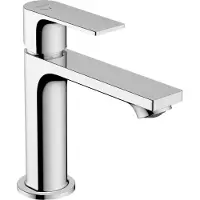 Hansgrohe Rebris E Einhebel-Waschtischarmatur, 110 CoolStart, mit Ablaufgarnitur, Ausladung 133 mm, 72559000, Farbe: Chrom