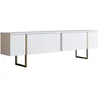 Hannah Home TV-Möbel aus Holz "Luxe" – 180 x 30 x 50 cm – Weißgold