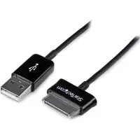 StarTech.com .com 2 m Dockanschluss-auf-USB-Kabel für Samsung Galaxy Tab, Schwarz, USB A, Samsung 30-pin, 2 m, Männlich, Männlich