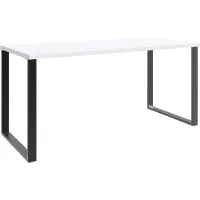Wimex Schreibtisch "Home Desk", schwarz (schwarz, weiß), B:159cm H:75cm T:70cm, Tische, Schreibtisch, Mit Metallkufen, in 3 Breiten