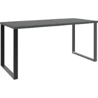 Wimex Schreibtisch "Home Desk", grau (schwarz, graphit), B:159cm H:75cm T:70cm, Tische, Schreibtisch, Mit Metallkufen, in 3 Breiten