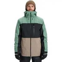 Quiksilver Snowboardjacke "Sycamore Block 20K", Herren, Gr. M, grün (schwarz ivy), Obermaterial: 100% Microfaser;, Jacken Snowboardjacke