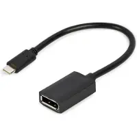 Gembird USB-C zu DisplayPort Adapterkabel, 4K, 15 cm, schwarz