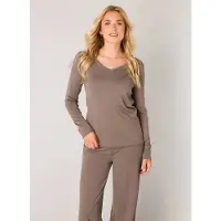 Base Level V-Ausschnitt-Pullover , Damen, Gr. 48, grau (schwarz taupe), Obermaterial: 80% Viskose, 20% Nylon, regular fit, V-Ausschnitt, Pullover V-Ausschnitt-Pullover, mit V-Ausschnitt
