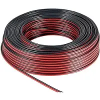 Goobay Lautsprecherkabel rot/schwarz CCA, 25 m Rolle, Querschnitt 2 x 2,5 mm²