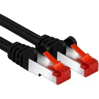 Goobay CAT 6 Patchkabel, S/FTP (PiMF), Schwarz, 7,5 m, CCA Kupfergemisch