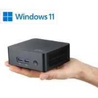 CSL PC "Narrow Box Black N100", schwarz, Microsoft Windows 11 Home (64 Bit), Intel UHD-grafik, 8 GB RAM 500 GB SSD, Desktop-PCs, PC