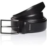 MONTI Ledergürtel "BORDEAUX", Herren, Gr. 90, schwarz, Rindsleder, Gürtel Ledergürtel, leicht matt, elegant, mit Logo