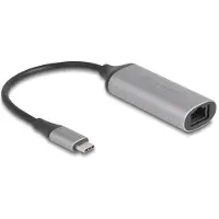 DeLOCK 81570, USB Type-C, RJ-45, 0,15 m, Anthrazit