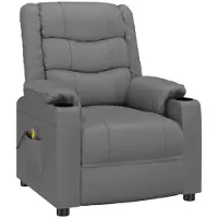 Syfax Massagesessel Grau Kunstleder