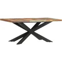 Syfax Esstisch 180 x 90 x 76 cm Recyceltes Massivholz
