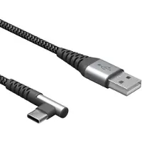 Goobay 64656, 1 m, USB C, USB A, USB 2.0, Schwarz, Grau