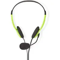 Nedis PC-Headset | Auf Ohr | Stereo | 2x 3.5 mm | Klappbarer Mikrofon | 2.00 m | Grün