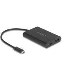 DeLOCK 64309, 0,2 m, USB Typ-C, HDMI + USB Type-C, Männlich, Weiblich, Gerade