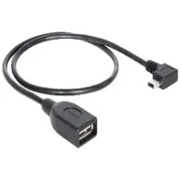 DeLOCK 83356, 0,5 m, Mini-USB A, USB A, USB 2.0, Männlich/Weiblich, Schwarz