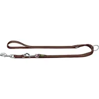 Hunter - Verstellbare Führleine Nylon - Hundeleine Gr Länge max. 200 cm - Breite 2,0 cm braun
