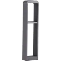 LINDBY LED-Wegeleuchte Darko, 100cm, grau, Metall, IP54