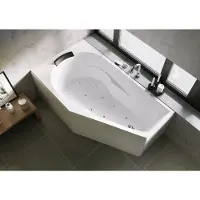 Riho Yukon Baignoires d'angle, avec système d'air, à encastrer, 1 place, 160x90x48cm, 175 litres, blanc