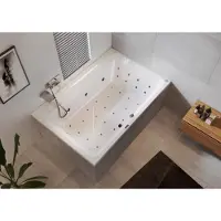 Riho Castello Baignoires rectangulaires, avec système Bliss, 2 places, 180x120x51cm, 335 litres, blanc