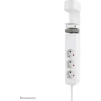 NeoMounts DS22-840WH6 Tischsteckdose mit Klemme und USB-C- und USB-A-Anschlüssen - Schnellladung, 1,4 m, Drinnen, Typ F, Kunststoff, Weiß, Kunststoff