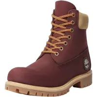 Timberland Mens 6 Inch Lace UP Waterproof Boot burgundy nubuck 10 Wide Fit