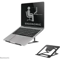 NeoMounts Laptop Ständer NSLS085BLACK, für Laptops 10-17″ & bis 5 kg, 6-stufig manuell höhenverstellbar, zusammenklappbar, schwarz