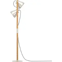 Eglo Stehlampe Cawton, Höhe 134,5 cm, stahl/braun, 2-flg. Stahl