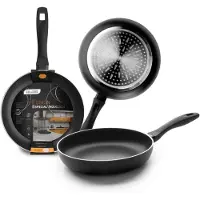 Jamon 450018, Rund, Allzweckpfanne, Schwarz, Edelstahl, Keramik, Gas, Induktion, 18 cm