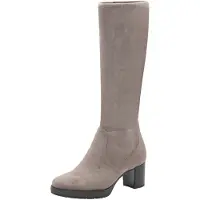 Jana Damenschuhe Reißverschluss Schaftstiefel Beige Freizeit