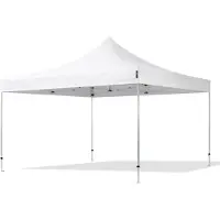 TOOLPORT 4x4m Aluminium Faltpavillon, ohne Seitenteile, weiß