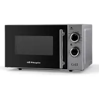 Orbegozo MIG 2550, Arbeitsplatte, Kombi-Mikrowelle, 20 l, 700 W, Drehregler, Schwarz, Edelstahl