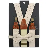 Sir Redman Hosenträger Combi Pack Dapper Dot Beige