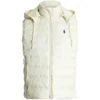 Ralph Lauren für Damen. 211958935002 Wasserabweisende faltbare Weste in Cremeweiß (XS), Lässig, Nachhaltig, Recyceltes Nylon