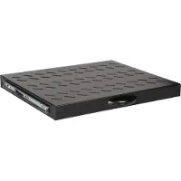 Equip EZVS-19-1-60-B - Rack-Schieberegal - 600 mm tief - Schrankmontage - Schwarz - 1U - 48.3 cm (19")
