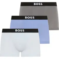 BOSS Trunk "3P Trunk ONE", Herren, Gr. M, Jersey, bunt (open miscellaneous 976), Jersey, Obermaterial: 95% Baumwolle, 5% Elasthan, Unterhosen Trunk, mit unifarbenen Bund