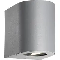Nordlux LED-Außenwandleuchte Canto 2, grau, 10 cm, up/down, IP44