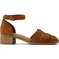 Toms Jaclyn Fisherman amber brown kid suede 42.5