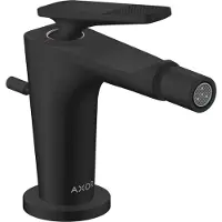 Hansgrohe AXOR Citterio C Einhebel-Bidetmischer, mit Zugstangen-Ablaufgarnitur, Cubic cut, 49211670, Farbe: Mattschwarz