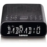 Lenco CR-606BK Radiowecker DAB+/UKW Bluetooth 5.3 Doppelalarm Sleep-Timer