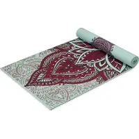 Gaiam Yoga Matte hellblau mit Mandala 6 mm
