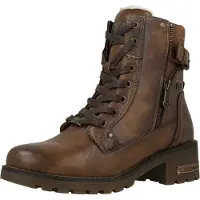 Mustang Damenschuhe Schnürstiefel Braun Freizeit