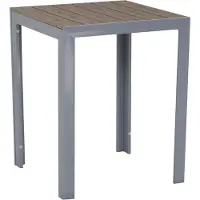 Gardissimo FIRE ALMA Nonwood Alu-Gartentisch Gartenmöbel 60x60cm silber