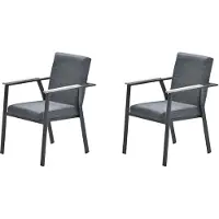 Garden Impressions CATANIA 2x Alu Stapelsessel Nonwood Sessel stapelbar grau ( GI )