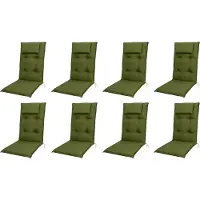 Doppler 8x 7836 Hochlehner Gartenstuhl Auflagen 8cm Kopfkissen grün