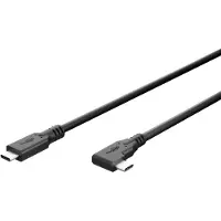 Goobay USB-C-Kabel 90°, USB4, 1 m, schwarz